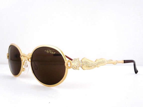 Caviar Eyewear Champagne Series Sunglasses Vintage 90s New Old Stock