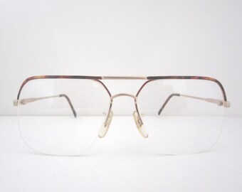 1900s 12K Gold Filled Rimless Eye Glasses Hexagon Shape  display picture 1