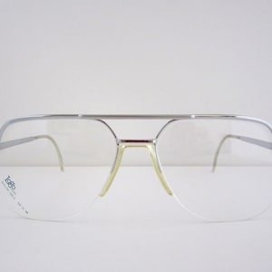 LOGO Paris Men's Semi Rimless Vintage Eyeglass Frames Made in Japan 1990s New Old Stock
