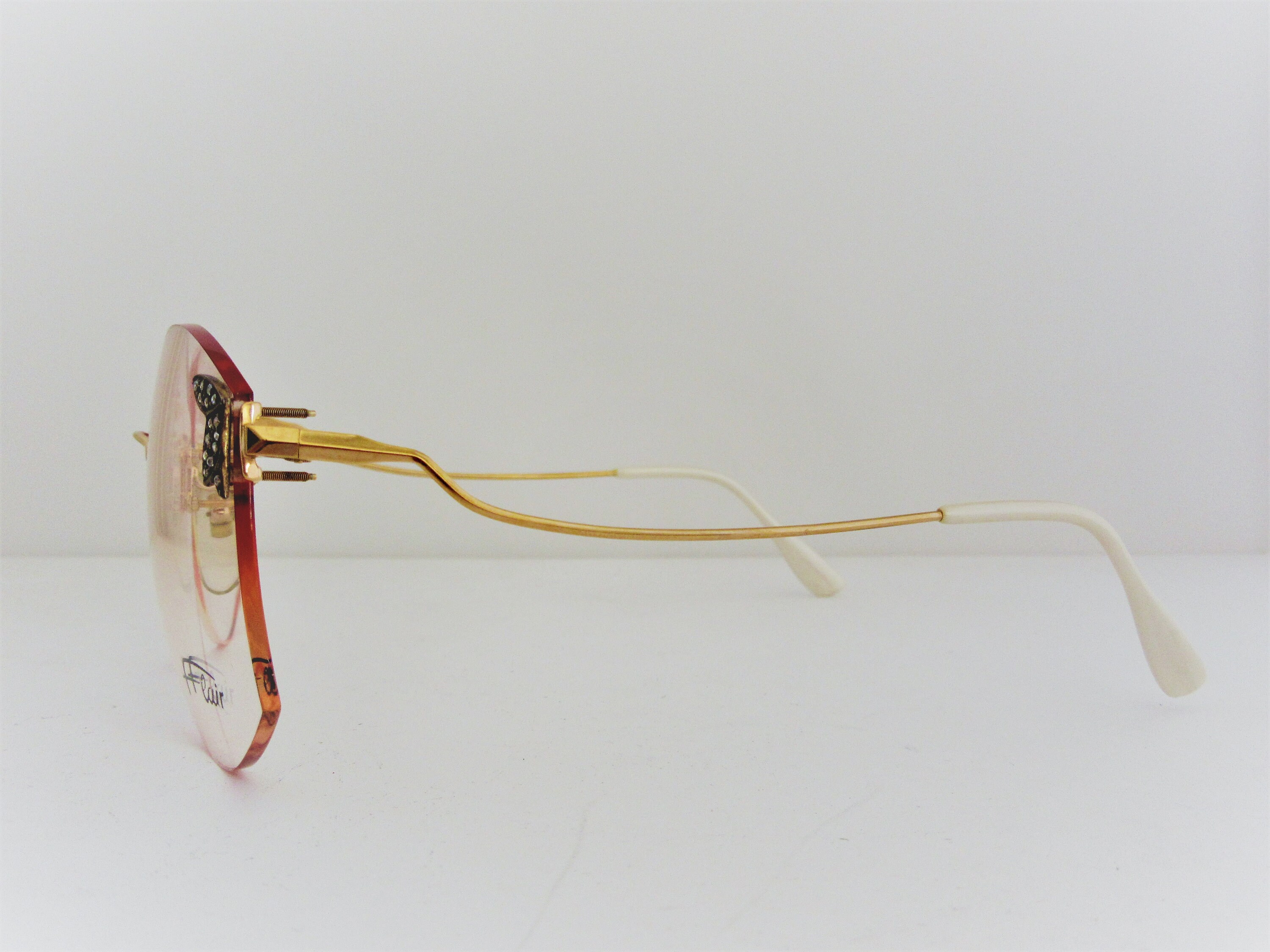 Frame Jet Set Vintage Eyeglasses Frames Women's Drill Mount FLAIR Jet Set 23 Germany ...