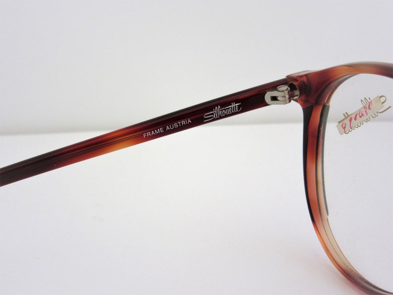 SILHOUETTE Mod 1159 Unisex Roundish Tortoise Vintage Eyeglass Frames Made In Austria 1990s New Old Stock