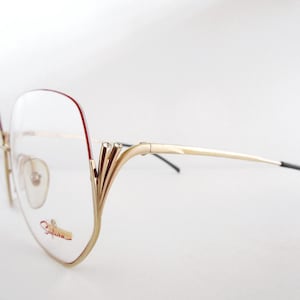 Saphira Semi Rimless w/Crystals Women's Eyeglass Frames Vintage 90s Made in Austria NOS