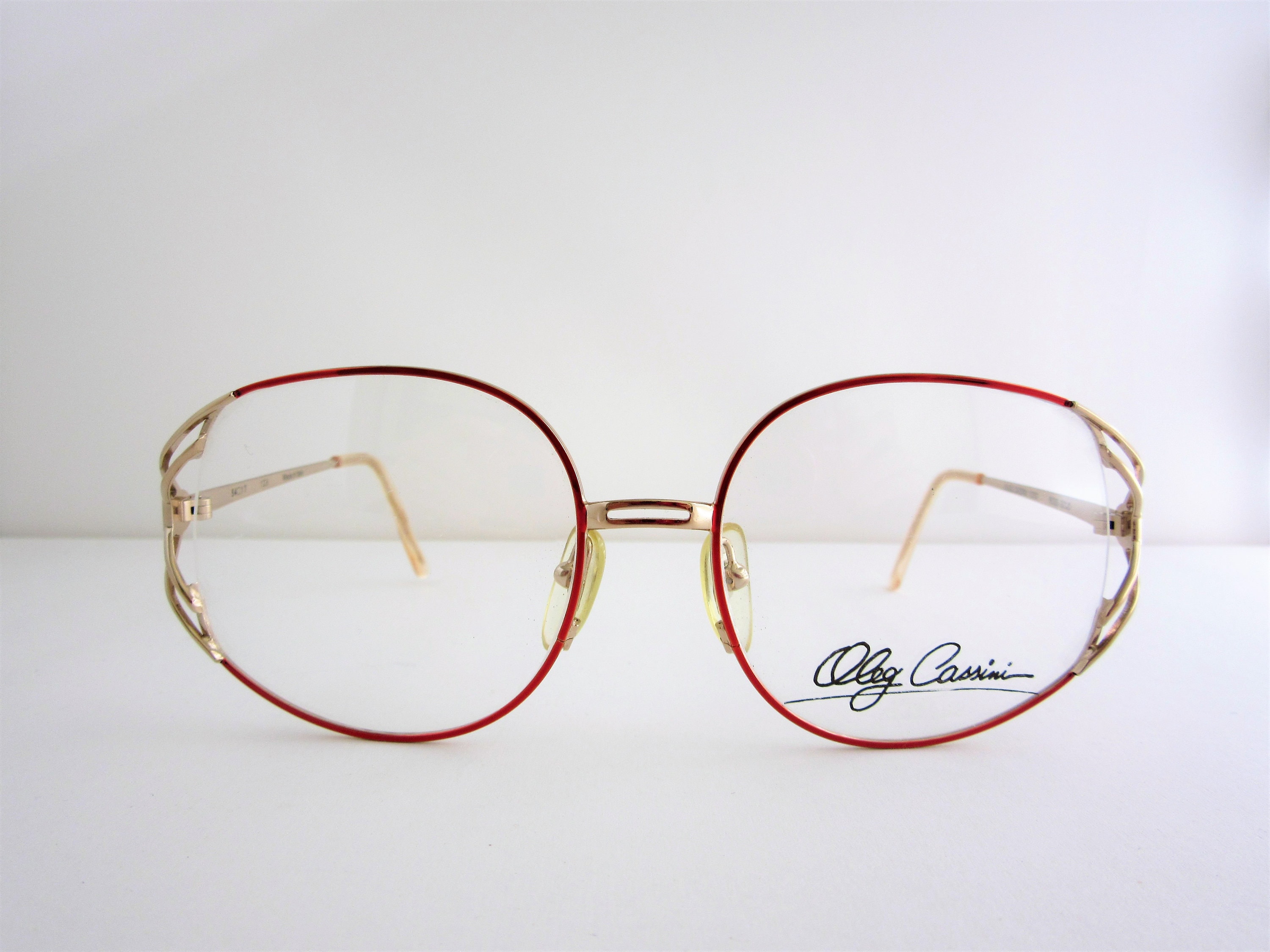Oleg Cassini Rose Gold Eyeglass Frames, 90s Italian Vintage  display picture 2
