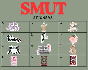 Spicy Smut Reader Stickers: Glossy Vinyl Decals