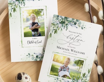 Baptism Program Boy | LDS Baptism Program | Baptism Program Template | LDS Baptism | Boy Baptism Program | Corjl 003