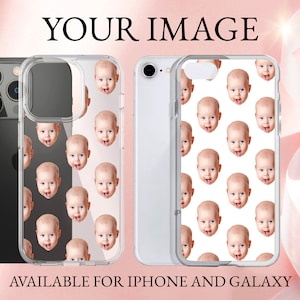 Coque de téléphone personnalisée visages pour iPhone Galaxy bébé coque de téléphone, coque de téléphone drôle chien, coques de téléphone photo, fichier numérique à imprimer