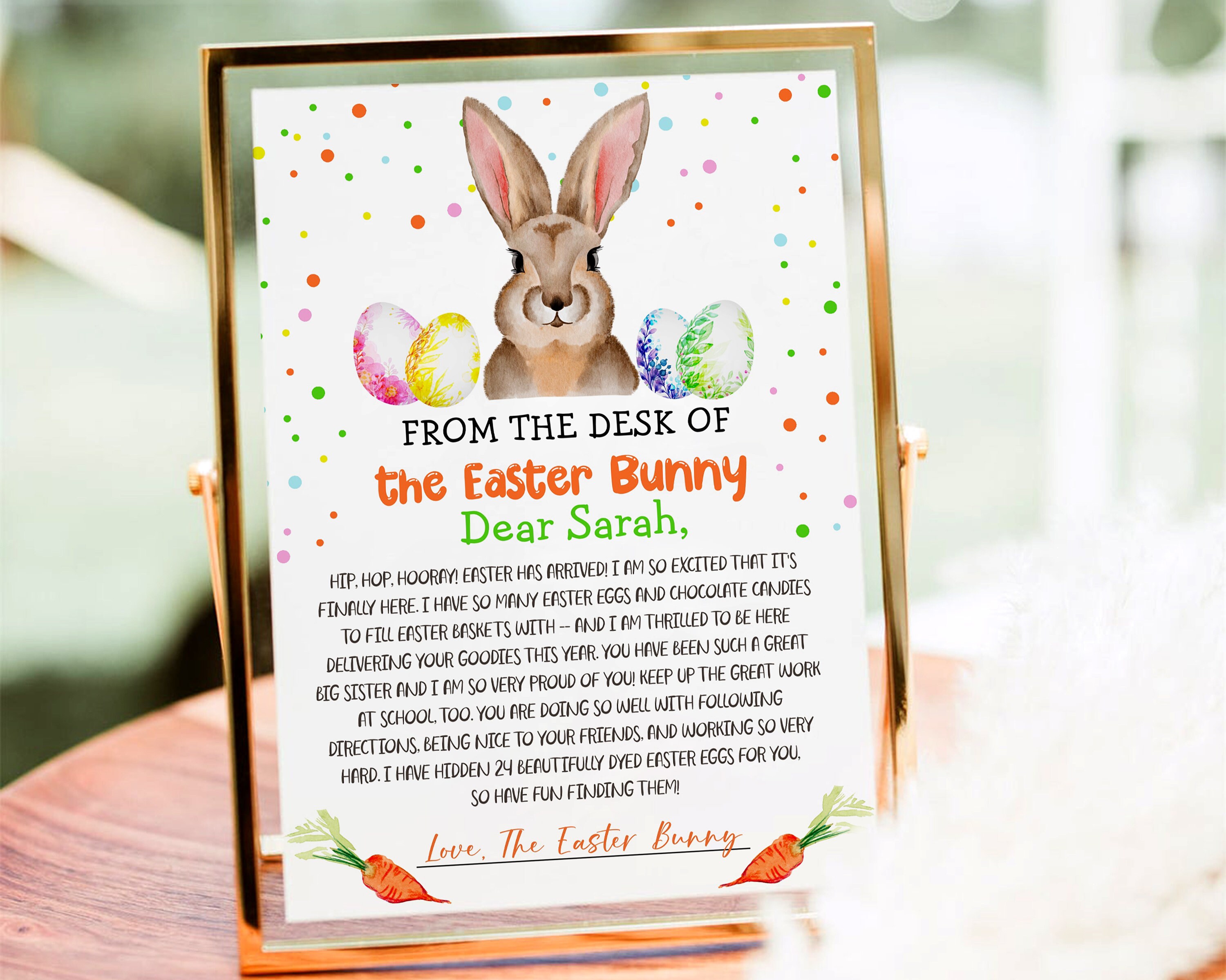 Editable Easter Bunny Letter Return Letter From the Desk of Easter ...