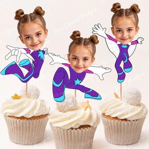 Ghost Spider Cupcake Toppers Personalized Face, Ghost Spidey Digital Toppers, Personalized Custom Toppers Superhero Inspired, Digital File