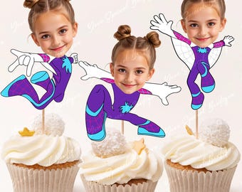 Ghost Spider Cupcake Toppers Personalized Face, Ghost Spidey Digital Toppers, Personalized Custom Toppers Superhero Inspired, Digital File