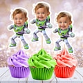 Buzz Lightyear Personalized Face Cupcake Toppers Face Cupcake Toppers, Personalized Custom Cupcake Toppers Superhero Inspired, Digital File