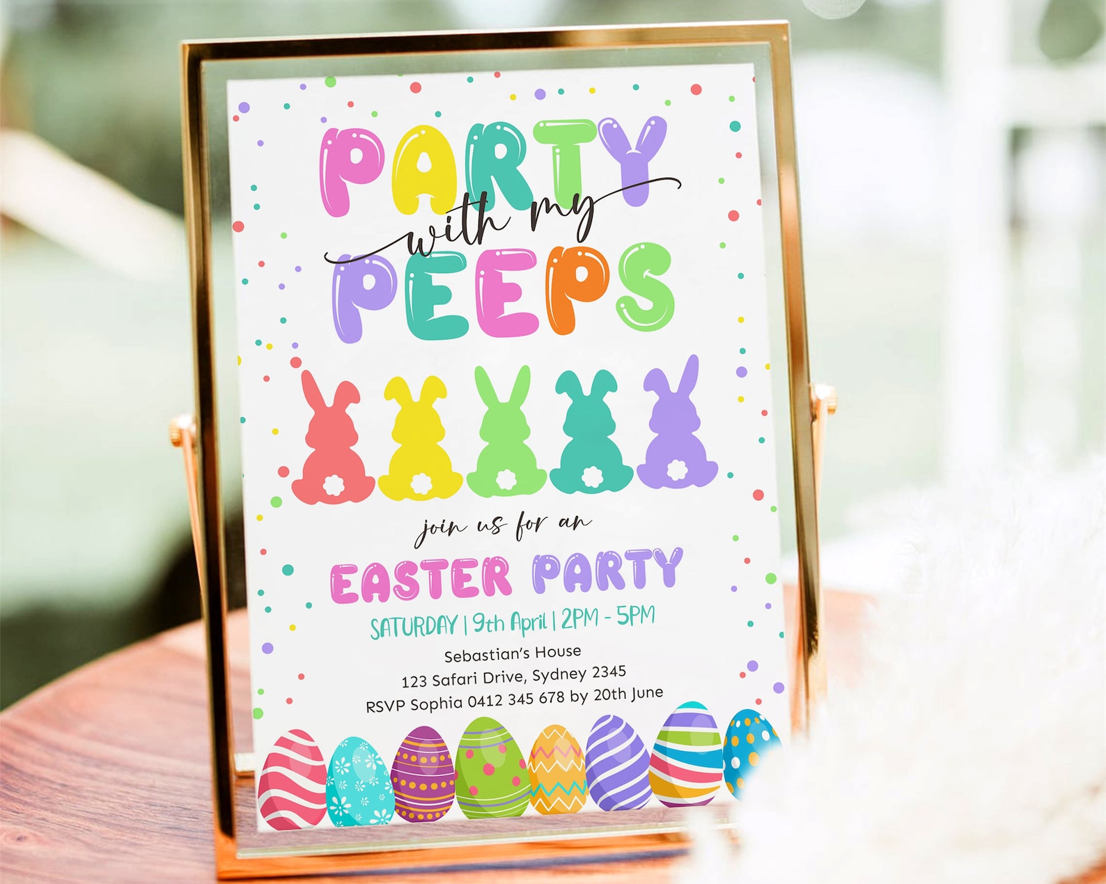 Editable Easter Party Invitation - INSTANT DOWNLOAD - DIY - Easter ...