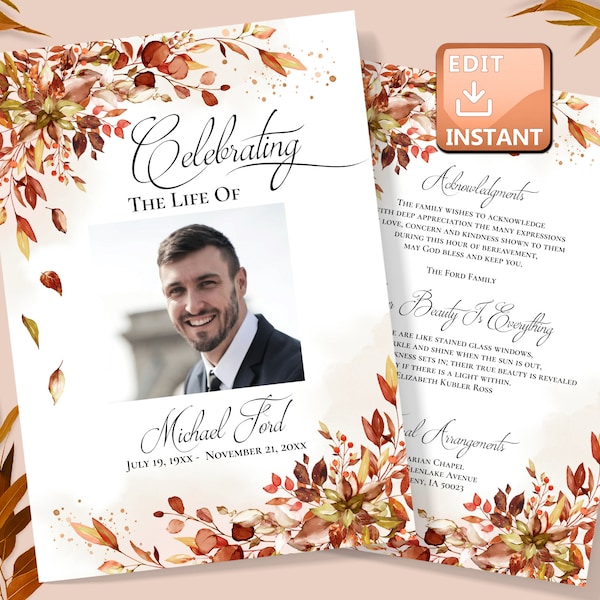 Graveside Service Template Etsy UK Graveside Service Template Etsy UK