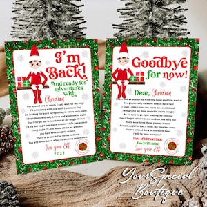 Editable Elf Arrival Letter Return Letter Christmas,Elf Kit Bundle Christmas Elf Kit Instant Download Elf Letters Elf Ideas Bundle Printable