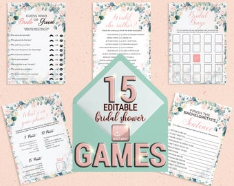 Bridal Shower Games Virtual, Package Games Set, Mad Libs Game, Package Set Bundle, Printable Games Instant, Bridal Shower Games Pack