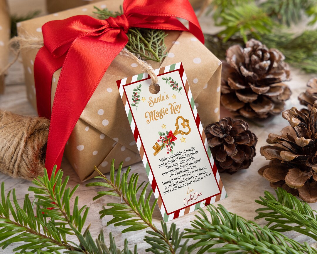 EDITABLE Santa's Magical Key Printable, Tag Christmas, Eve Box No ...
