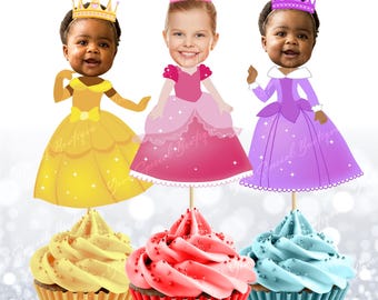 Prinses cupcake toppers, prinses topper voor Happy birthday cake of cupcake, middelpunt decoratie, eten prikkers tutu jurk ballerina's decor