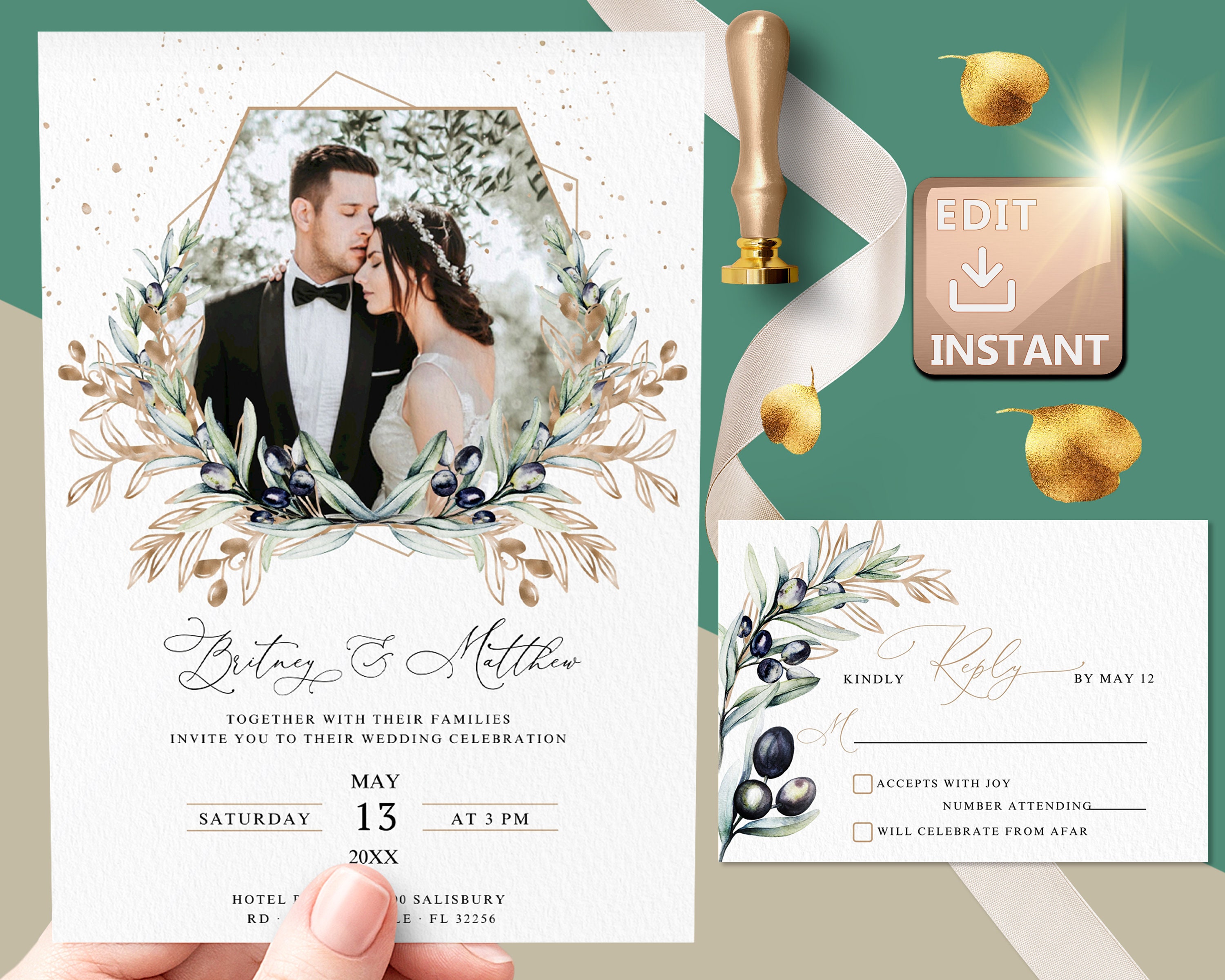 Wedding invitation sale photo