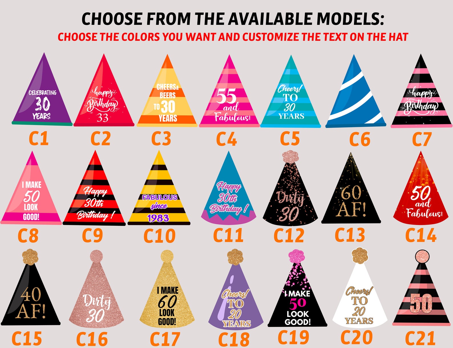 Cupcake Toppers Face Photo Digital File 30th 40th 50th 60 Etsy