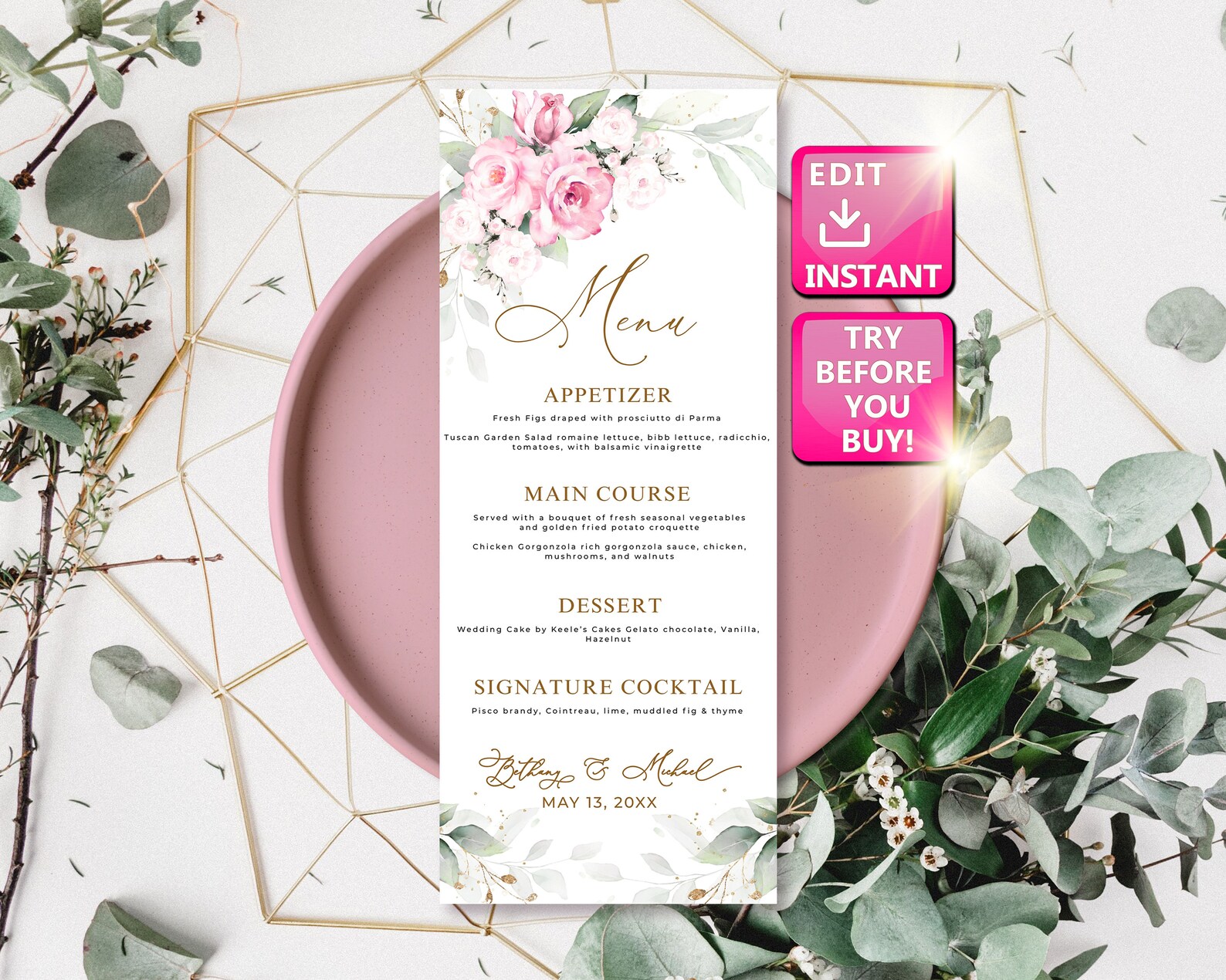 Wedding Bundle Template DIY Wedding Templates Modern | Etsy