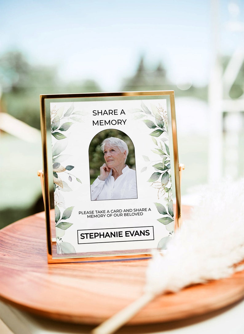 Funeral Share A Memory Sign Funeral Thank You Cards - Etsy