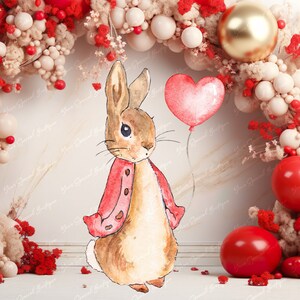 Peter Rabbit Big Decor Cutout,Bunny Birthday, red Bunny Baby Shower Decor, Bunny Birthday Party, Cutout Prop /Stand Up Prop Instant Download