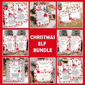 14 EDITABLE Elf letter bundle, Elf Activity Kit Bundle, Elf arrival letter Goodbye letter Elf certificate, Elf report card, Rules, Printable
