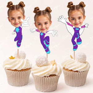 Ghost Spider Cupcake Toppers Personalized Face, Ghost Spidey Digital Toppers, Personalized Custom Toppers Superhero Inspired, Digital File