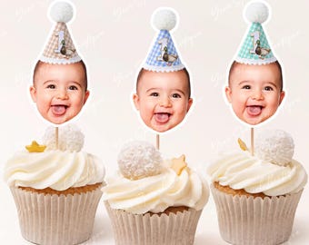 Benutzerdefinierte eine glückliche Ente Cupcake Toppers Stockente Geburtstagsdekorationen Digital Download Vorlage Junge erster Geburtstag Ente Thema Dekorationen