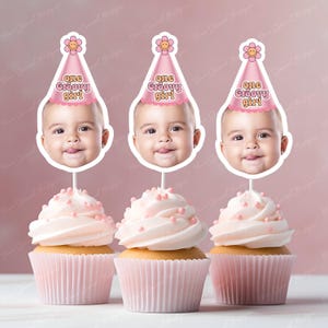 Groovy Cupcake Toppers, Groovy Party, Groovy Birthday, Groovy Cupcake Toppers, Boho Cupcakes, Smiley Face, Daisy Cupcake Toppers Any age