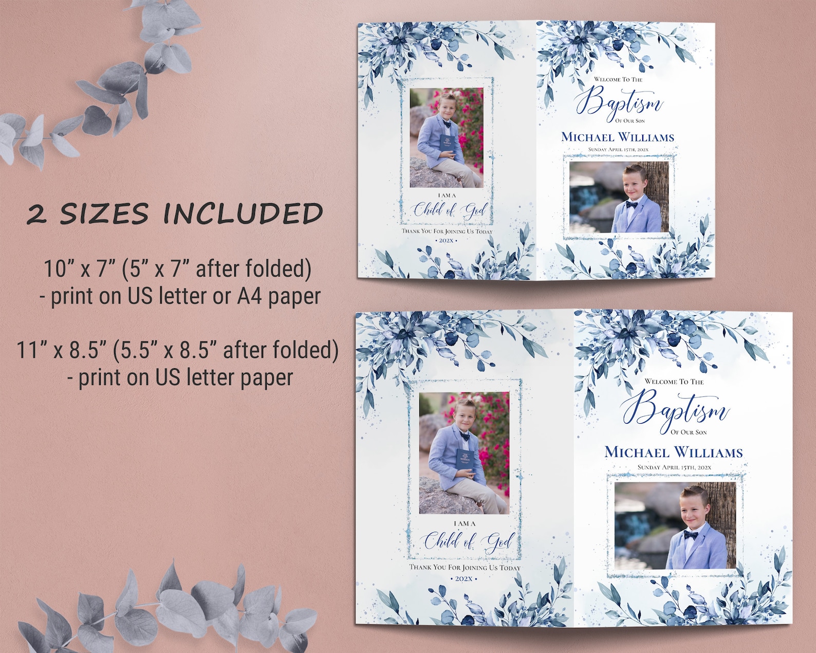 Baptism Program LDS Boy, LDS Baptism Program, Baptism Program Template ...