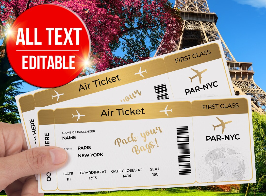 Boarding Pass Template, Boarding Pass Gift, Boarding Pass Holder