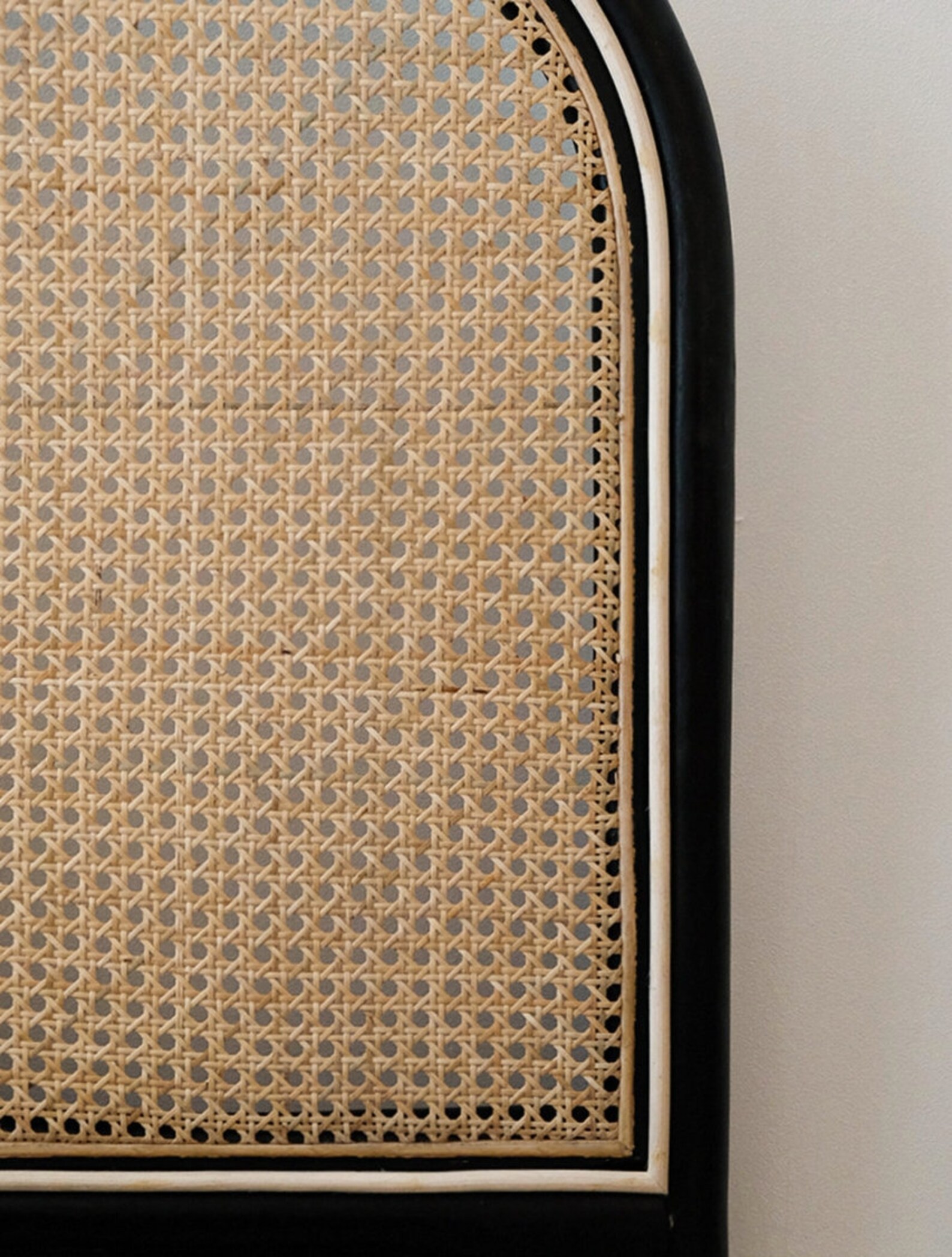 Rattan Bedhead Headboard Black Etsy