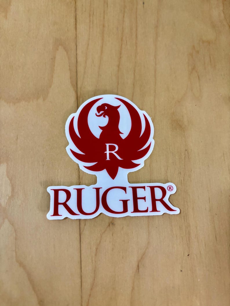 Ruger Red Phoenix Vinyl Clear Sticker Decal 3" Gun Firearm Logo bild 3