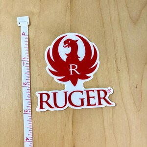 Ruger Red Phoenix Vinyl Clear Sticker Decal 3" Gun Firearm Logo bild 2