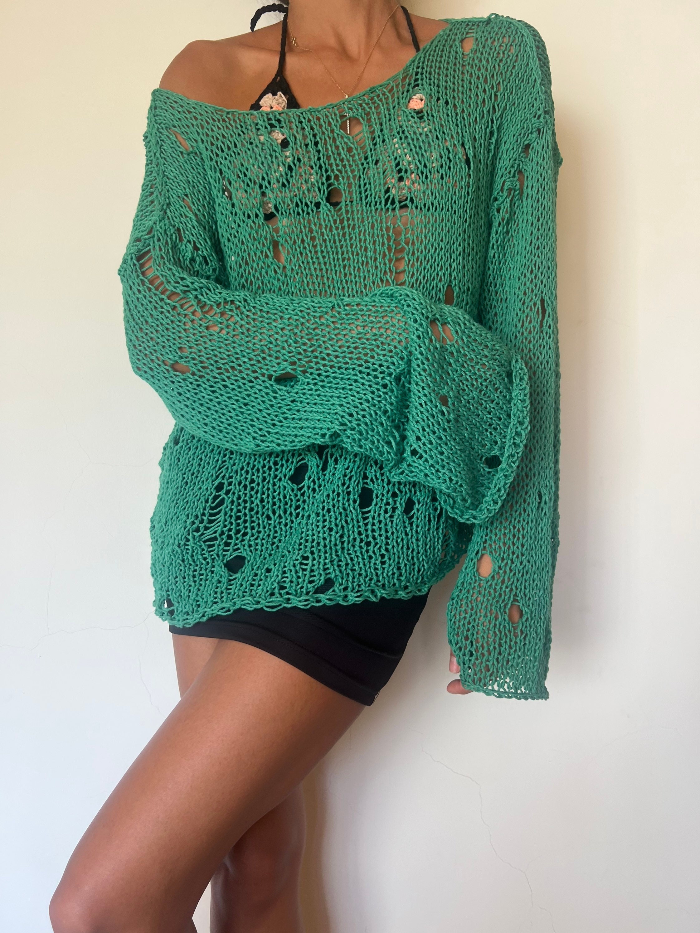 Open Cut Sweater - Etsy