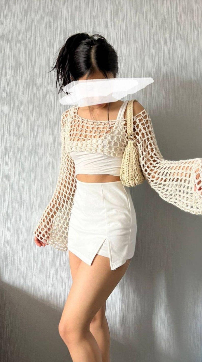 Handmade Crochet Mesh Sleeves All Size Crochet Sleeves Net Etsy