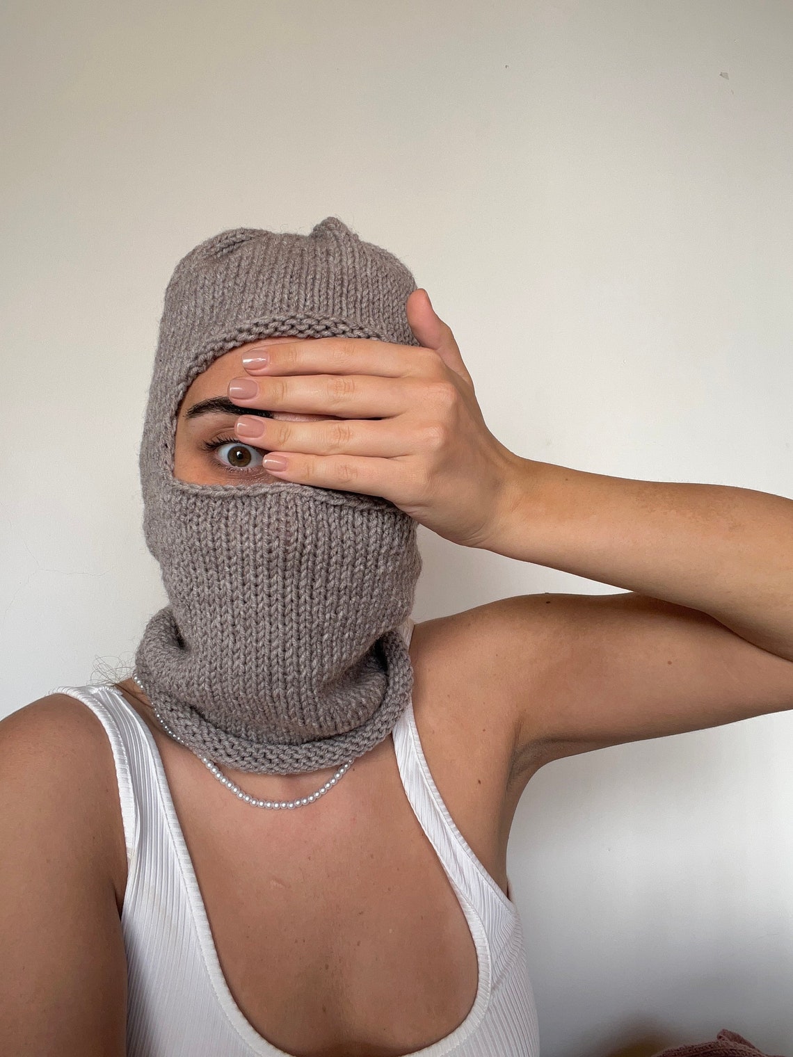 Knitted Balaclava Ski Mask Helmet Winter Hat Face Mask Ski Etsy