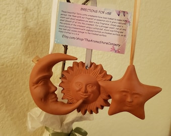 Terra Cotta Essential Oil Diffuser: SUN MOON STAR
