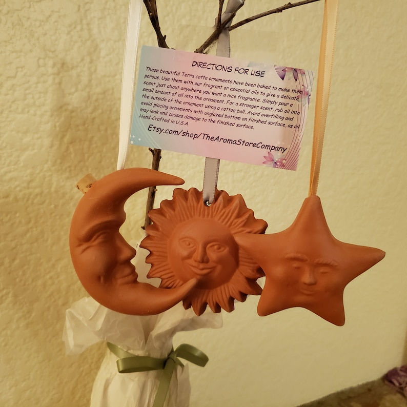Terra Cotta Essential Oil Diffuser: SUN MOON STAR Sun Moon Star(All 3)