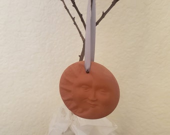 Terra Cotta Oil Diffuser-Sun Moon Eclipse (2.5 inches)