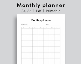 Monthly Wall Planner A1 Size Wall Calendar Wall Planner - Etsy