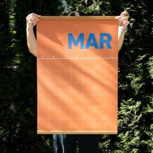 Undated Large Monthly Wall Planner - Bold : Bold Colors, with Stickers