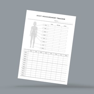 Utskrivbar kroppsmätningsrapport: 12-veckors kostplanerare (A4, Letter PDF) bild 2