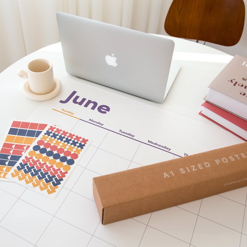 Monthly Wall Planner A1 Size Wall Calendar Wall Planner Etsy