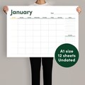 Big size monthly Wall planner #Horizontal, A1 size Wall calendar, Wall planner, Undated monthly planner,  2025 wall planner, 2025 calendar product logo