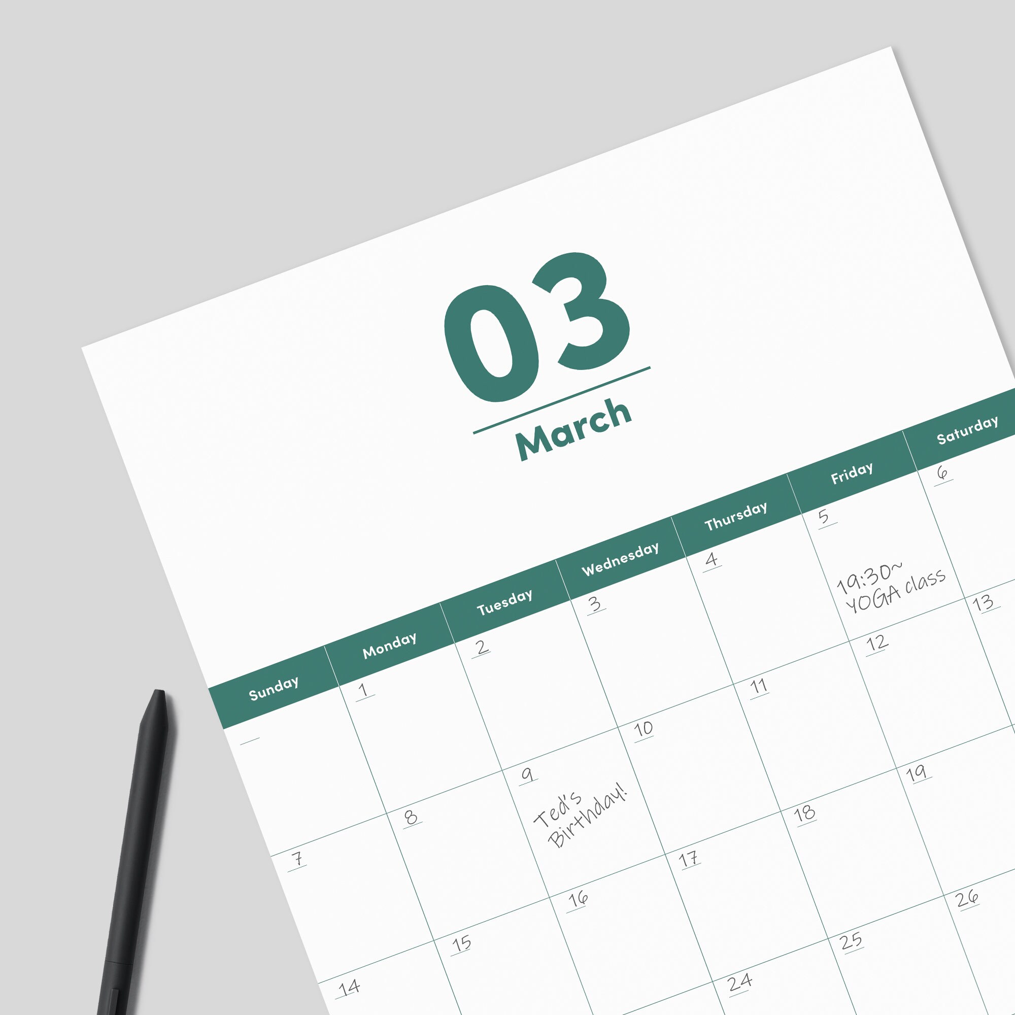 Wall Calendar Printable Monthly Planner Wall Planner Wall | Etsy