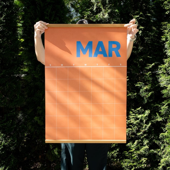 Undated Large Monthly Wall Planner - Bold : Bold Colors, with Stickers