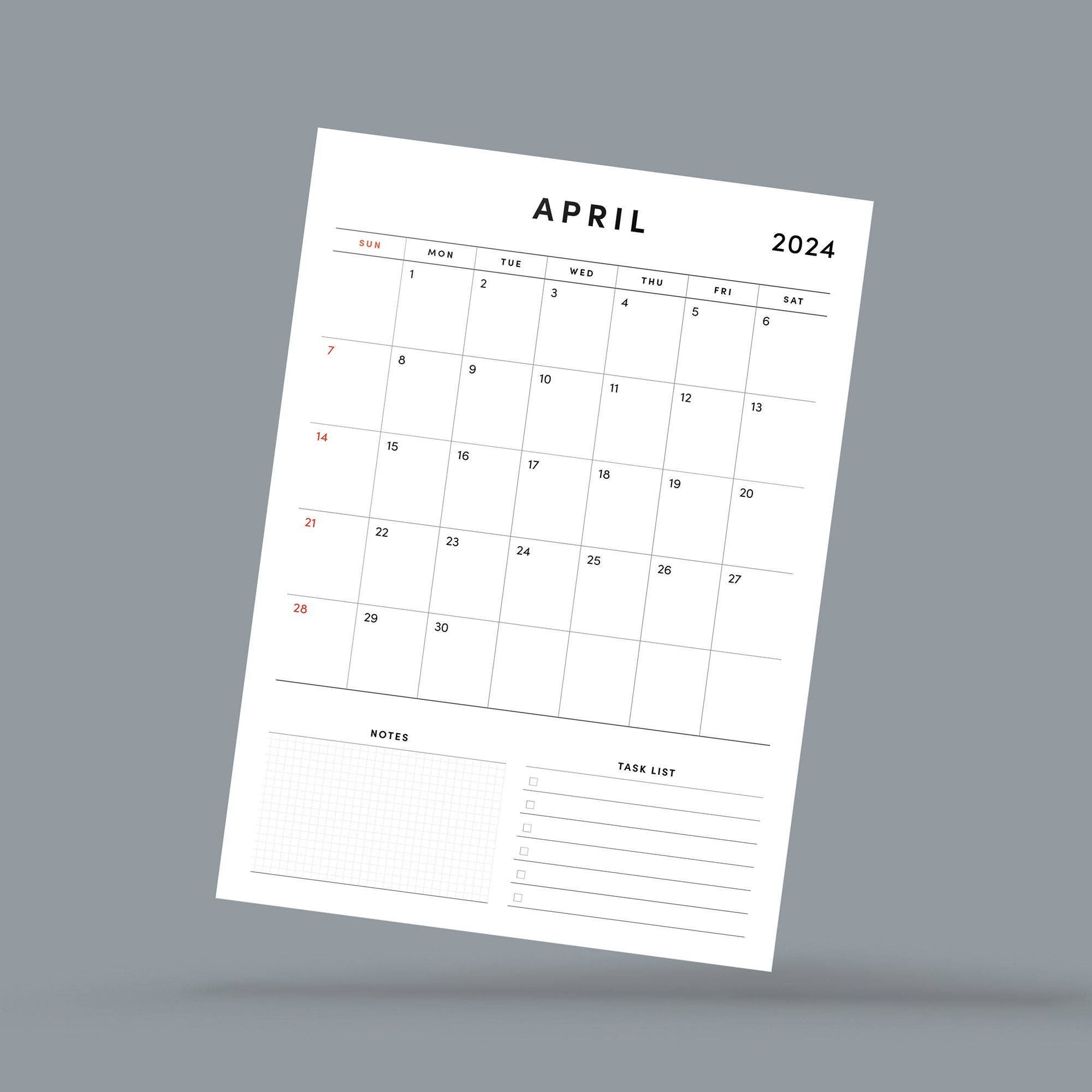 Printable Monthly Planner 2024 Calendar 2024 Monthly Etsy