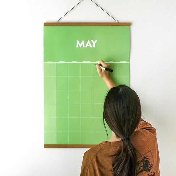 Undated Large Monthly Wall Planner - Vibrant : Vibrant colors, with Stickers