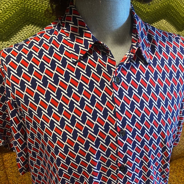 70s Shirt! Mens 70s Style Shirt NEW w/o Tags! Mens 70s Dress Shirt XL! Mens 70s Shirt!